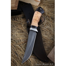 Outdoorový nůž VORSMA Slon, damašek, březová kůra, 155mm