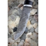 Outdoorový nůž VORSMA BODÁK, Damašek, laminovaný, černý habr, losí parohy, 115mm