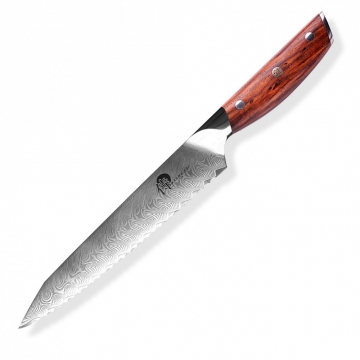 Nůž na chléb a pečivo Dellinger Rose-Wood Damascus 210mm