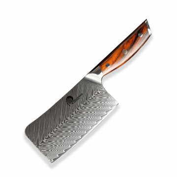 Čínský nůž (Cleaver, TAO) Dellinger Rose-Wood Damascus 165mm