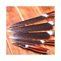 Japonský univerzální nůž Dellinger Rose-Wood Damascus, 130mm