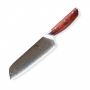 Japonský univerzální nůž SANTOKU / Chef Dellinger Rose-Wood Damascus 175mm