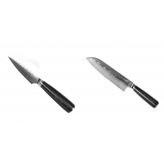 Nůž na ovoce a zeleninu Seburo SARADA Damascus 90mm + Santoku...
