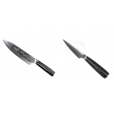 Šéfkuchařský nůž Seburo SARADA II Damascus 190mm + Nůž na ovoce...