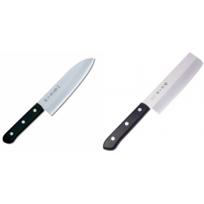 Japonský Santoku nůž Tojiro Western 170mm + Japonský Nakiri nůž Tojiro Western 165mm