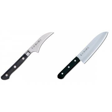 Japonský loupací nůž Tojiro Western 70mm + Japonský Santoku nůž Tojiro Western 170mm