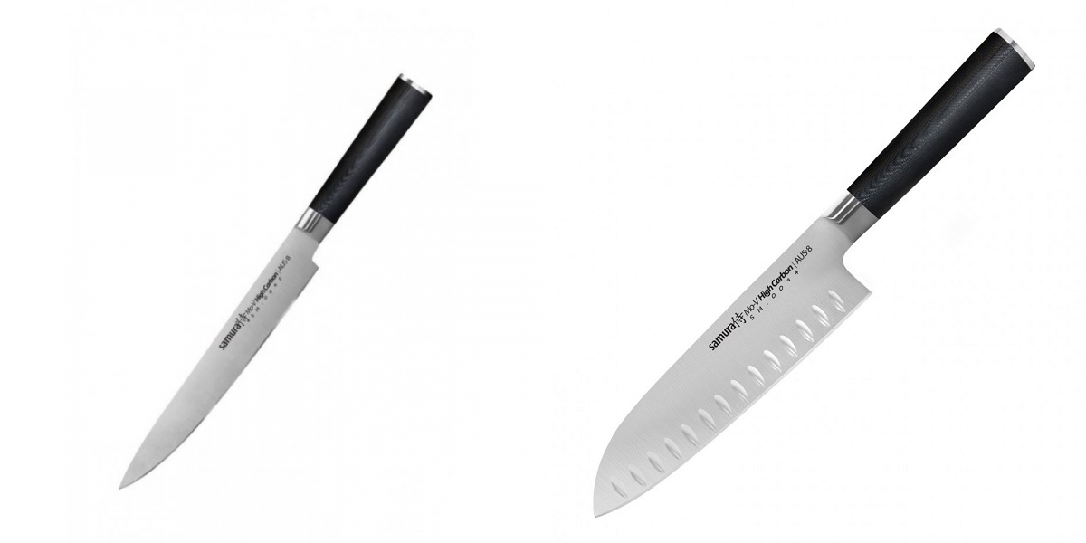 AKCE 1+1 Filetovací nůž Samura MO-V (SM-0045), 230mm + Santoku nůž Samura Mo-V (SM-0094), 180mm