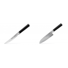Steakový nůž Samura Mo-V (SM-0031), 120mm + Santoku nůž Samura Mo-V (SM-0094), 180mm