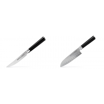 Steakový nůž Samura Mo-V (SM-0031), 120mm + Santoku nůž Samura Mo-V (SM-0094), 180mm