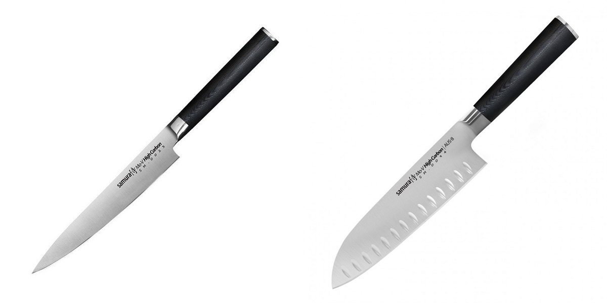 AKCE 1+1 Univerzální nůž Samura Mo-V (SM-0023), 150 mm + Santoku nůž Samura Mo-V (SM-0094), 180mm