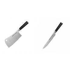 AKCE 1+1 Kuchařský nůž-sekáček Samura Mo-V (SM-0040), 180mm +...