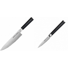 Šéfkuchařský nůž Samura MO-V (SM-0085), 200mm + Nůž na ovoce a zeleninu Samura Mo-V (SM-0010), 90mm