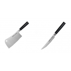 Kuchařský nůž-sekáček Samura Mo-V (SM-0040), 180mm + Steakový...
