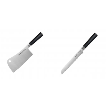 Kuchařský nůž-sekáček Samura Mo-V (SM-0040), 180mm + Nůž na chléb a pečivo Samura MO-V (SM-0055), 230 mm