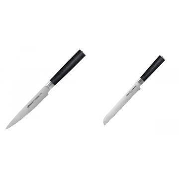 Nůž na rajčata Samura MO-V (SM-0071), 120mm + Nůž na chléb a pečivo Samura MO-V (SM-0055), 230 mm