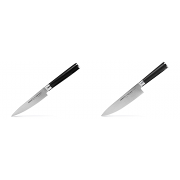 Univerzální nůž Samura Mo-V (SM-0021), 125mm + Šéfkuchařský nůž Samura MO-V (SM-0085), 200mm