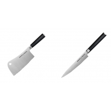 Kuchařský nůž-sekáček Samura Mo-V (SM-0040), 180mm + Univerzální nůž Samura Mo-V (SM-0023), 150 mm