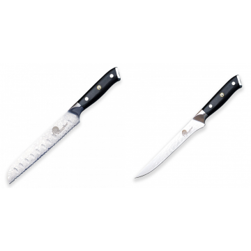 Nůž na chléb a pečivo Dellinger Samurai Professional Damascus VG-10, 195mm + Nůž vykošťovací Dellinger Samurai Professional Damascus VG-10, 150mm