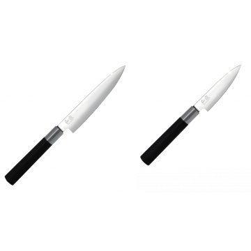 Univerzální nůž KAI Wasabi Black (6715U), 150 mm + Univerzální nůž KAI Wasabi Black, 100 mm