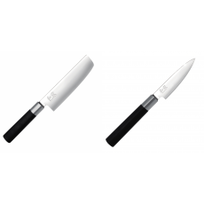 Wasabi Black Nakiri KAI 165mm + Univerzální nůž KAI Wasabi...