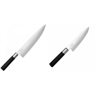 Wasabi Black Nůž šéfkuchaře velký KAI 230mm + Malý šéfkuchařský nůž KAI Wasabi Black, 150 mm