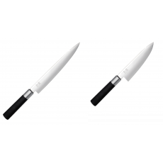 Plátkovací nůž KAI Wasabi Black, 230 mm + Malý šéfkuchařský nůž...