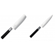 Wasabi Black Nakiri KAI 165mm + Univerzální nůž KAI Wasabi Black...