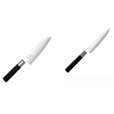 Santoku nůž KAI Wasabi Black (6716S), 165 mm + Univerzální nůž...
