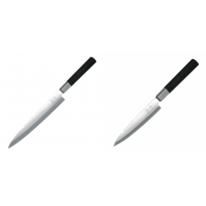 Plátkovací nůž KAI Wasabi Black Yanagiba 210mm + Plátkovací nůž KAI Wasabi Black Yanagiba 155mm