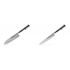 Malý Santoku nůž Samura Bamboo (SBA-0093), 137 mm + Univerzální nůž Samura Bamboo (SBA-0023), 150 mm