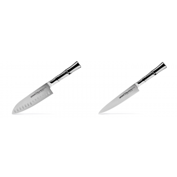 Santoku nůž Samura Bamboo (SBA-0094), 160 mm + Univerzální nůž Samura Bamboo (SBA-0023), 150 mm