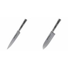 Filetovací nůž Samura Bamboo (SBA-0045), 200 mm + Malý Santoku nůž Samura Bamboo (SBA-0093), 137 mm