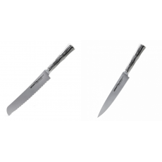 Nůž na chléb Samura Bamboo (SBA-0055), 200 mm + Filetovací nůž...