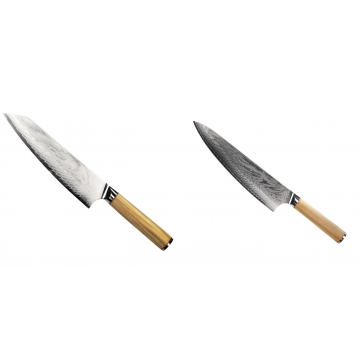 Šéfkuchařský nůž Seburo HOKORI EDGE Damascus 200mm + Šéfkuchařský nůž Seburo HOKORI Damascus 230mm