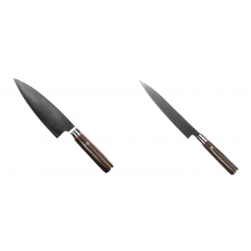 Kuchyňský nůž Seburo MUTEKI Deba 180mm + Kuchyňský nůž SEBURO MUTEKI Yanagiba 200mm