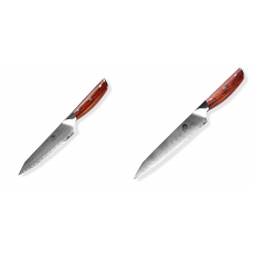 Japonský univerzální nůž Dellinger Rose-Wood Damascus, 130mm +...