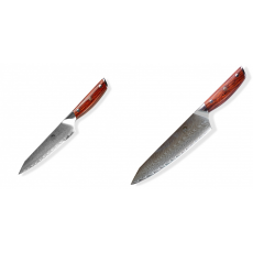 Japonský univerzální nůž Dellinger Rose-Wood Damascus, 130mm +...