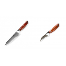 Japonský univerzální nůž Dellinger Rose-Wood Damascus, 130mm +...