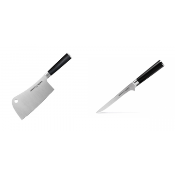 Kuchařský nůž-sekáček Samura Mo-V (SM-0040), 180mm + Vykosťovací nůž Samura MO-V (SM-0063), 150mm