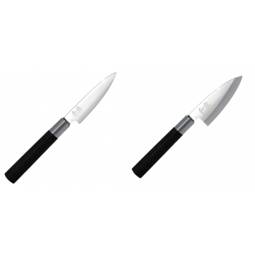 Univerzální nůž KAI Wasabi Black, 100 mm + Wasabi Black Deba KAI 105mm