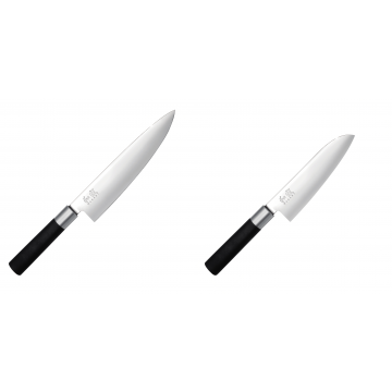 Wasabi Black Nůž šéfkuchaře KAI 200mm + Santoku nůž KAI Wasabi Black (6716S), 165 mm