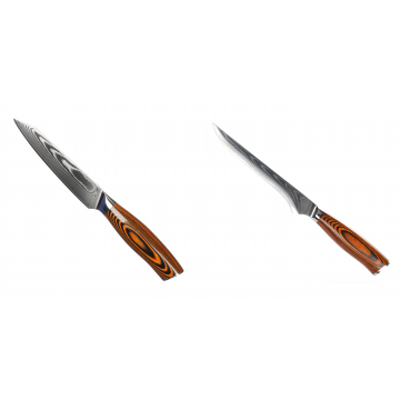 Kuchyňský univerzální nůž Seburo SUBAJA Damascus 130mm + Vykosťovací nůž Seburo SUBAJA Damascus 150mm