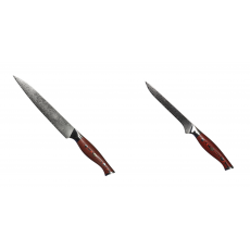 Plátkovací nůž Seburo HAZAKURA Damascus 200mm + Vykosťovací nůž...