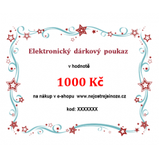 Elektronický dárkový poukaz v hodnotě 1000 Kč