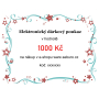 Elektronický dárkový poukaz v hodnotě 1000 Kč