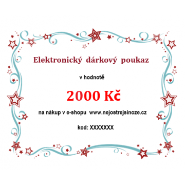 Elektronický dárkový poukaz v hodnotě 2000 Kč