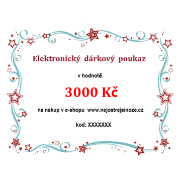 Elektronický dárkový poukaz v hodnotě 3000 Kč