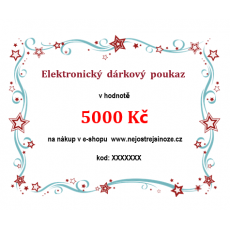 Elektronický dárkový poukaz v hodnotě 5000 Kč