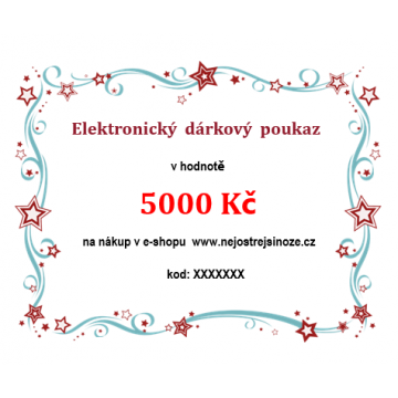 Elektronický dárkový poukaz v hodnotě 5000 Kč