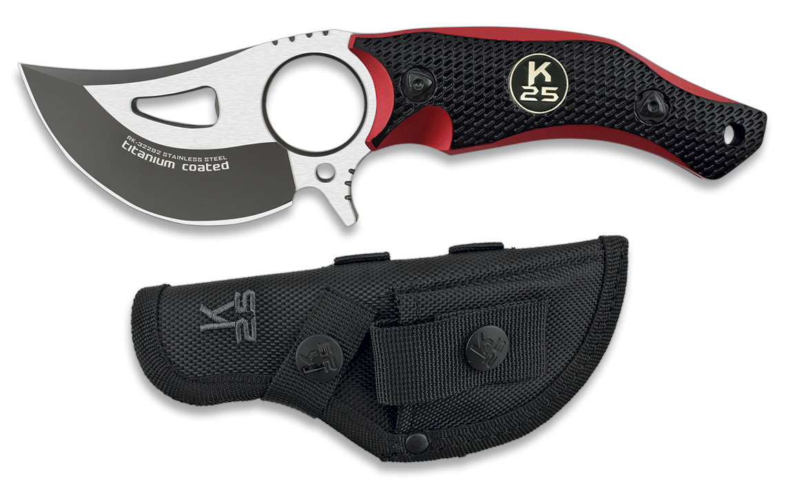 Outdoorový nůž K25 / RUI Red-Black 93mm